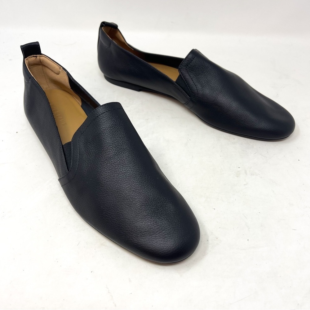 NIB Everlane The Leather Slip On Black Genuine Leather Loafer Size 10.5 - Picture 2 of 7